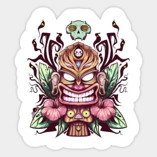 Tiki Mask Sticker